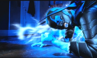 Illustration for article titled The first photos of the Blue Beetle's live-action transformation